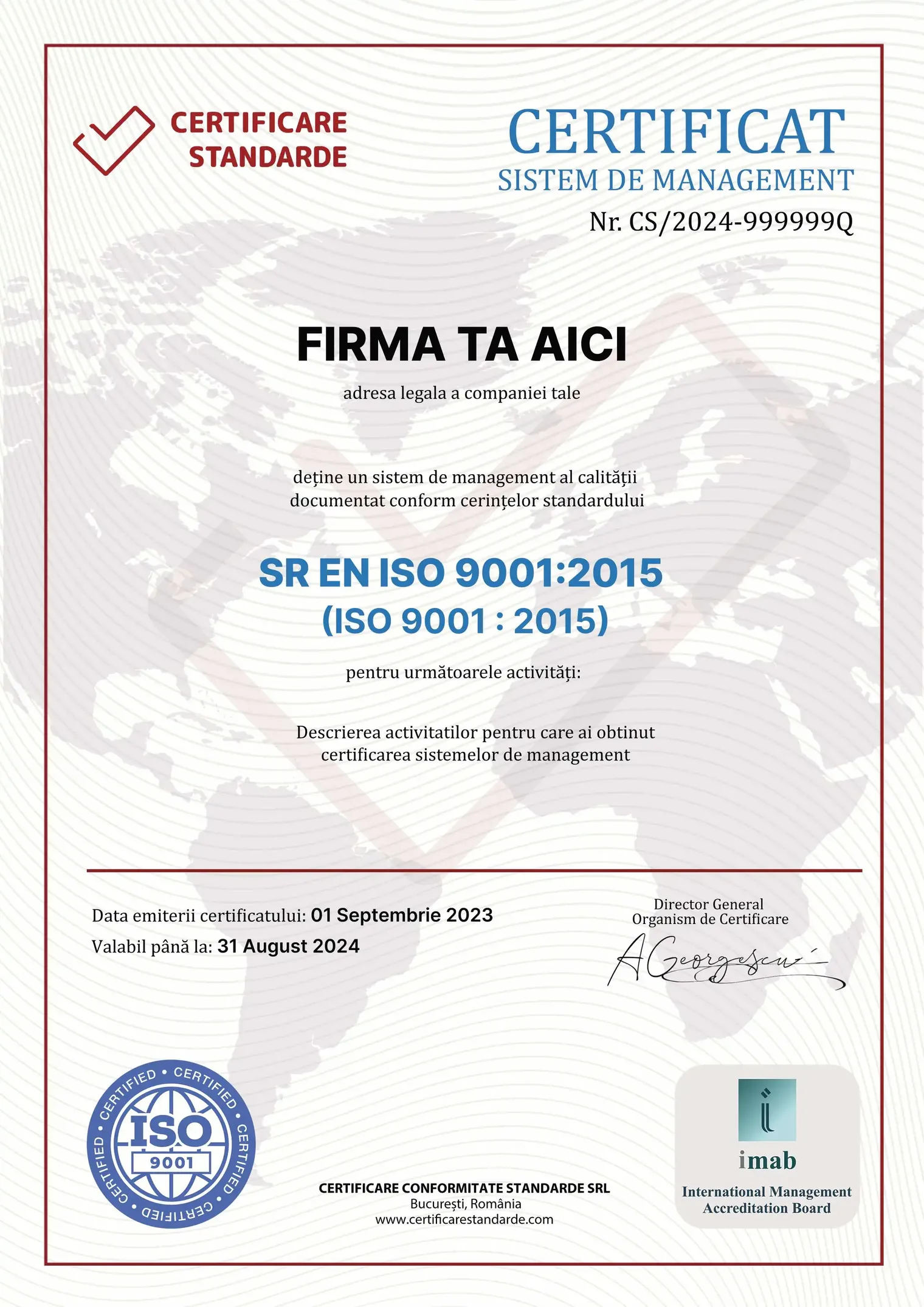 certificat iso CCS